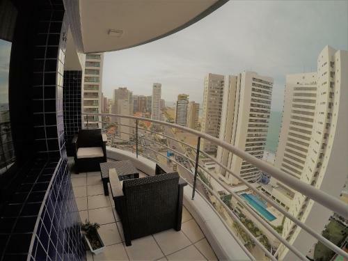 Apartamento Flat Com Linda Vista Mar, Perto de Tudo !!!