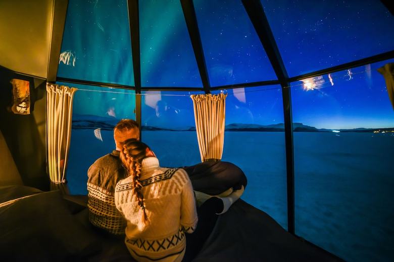 Snowlounge Aurorahut Glasigloos Icehotel