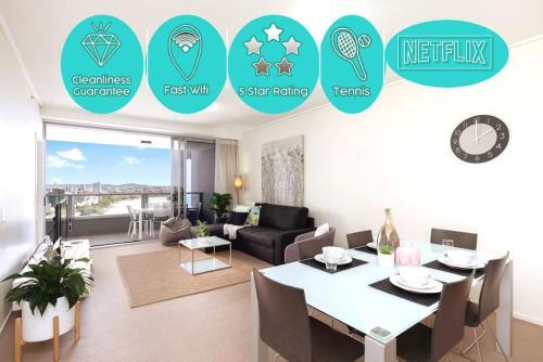 Sk2 - Charming Skyline Cbd W River Views 3 Br Private Apartment