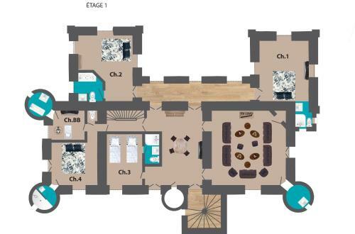 Vescours Chateau Sleeps 20 Pool Wifi