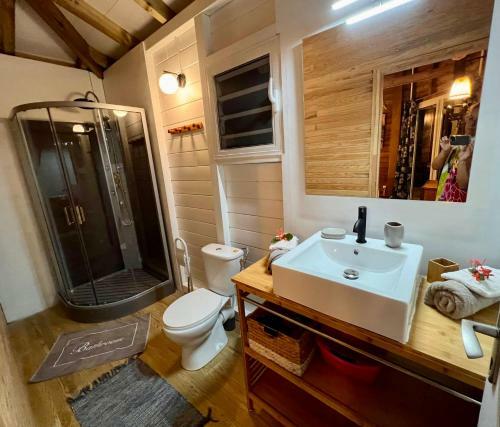 Splendide Bungalow En Bois Avec Jacuzzi Dans Un Parc Tropical