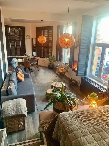 Apartamento Black & Gold Loft Antwerp Cityview!