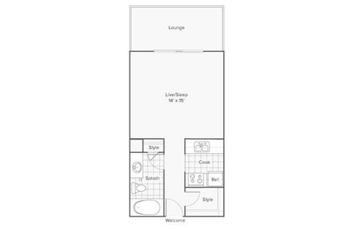 Apartamento Downtown Memphis Studio - Walk Score 85 With Balcony