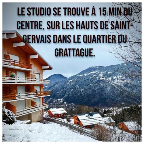 Apartamento Studio Turquoise Quartier Grattague Vue Montblanc
