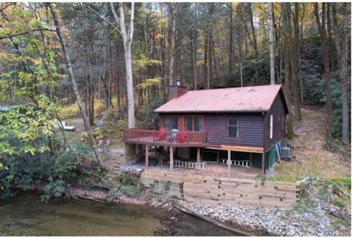 New!creek Front Cabin W/ Kingbed/firepit/fireplace