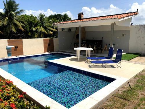 Casa Completa Com Piscina E �rea de Laser Completa Na Praia Bela - Pb