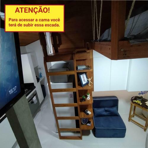 Apartamento Loft Encantador D - 8 Km de Floripa