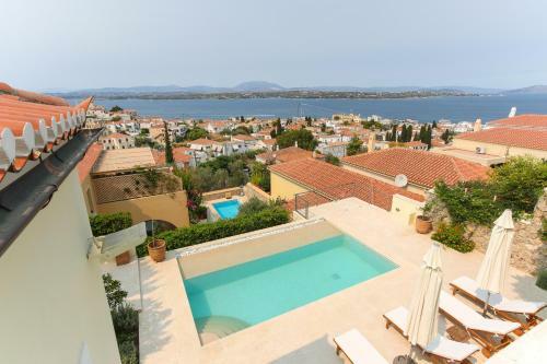 The Great Gatsby 6br Villa Overlooking Spetses Old Town