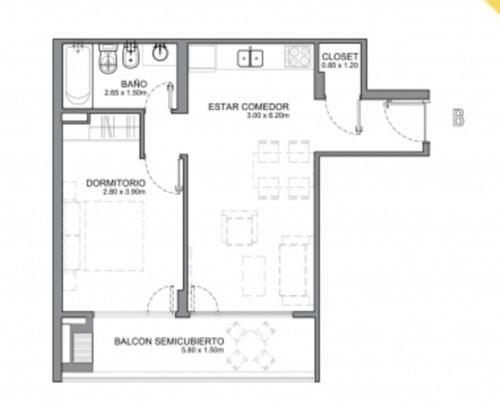 Apartamento de La Costa II Ushuaia
