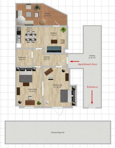 Apartamento 90sqm 2br Design Gem - Outdoor Terrace