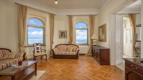 Beachfront Villa Belmond Lovran With Pool And Private Beach