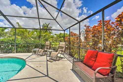 Bright Cape Coral Home Canal Access On-site!
