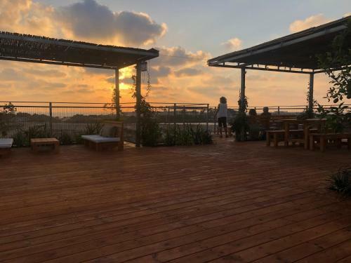 Rooftop Camping, In Front The Mediterranean Sea, Facing The Carmel Mounts