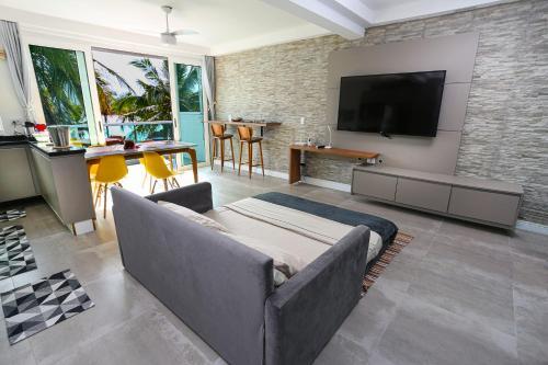 Apartamento Lindo Flat Sobre O Mar de Martin de S�...