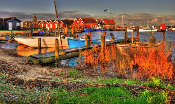 Estas son las casas tradicionales de los pescadores daneses. Foto de Alex Bunde.