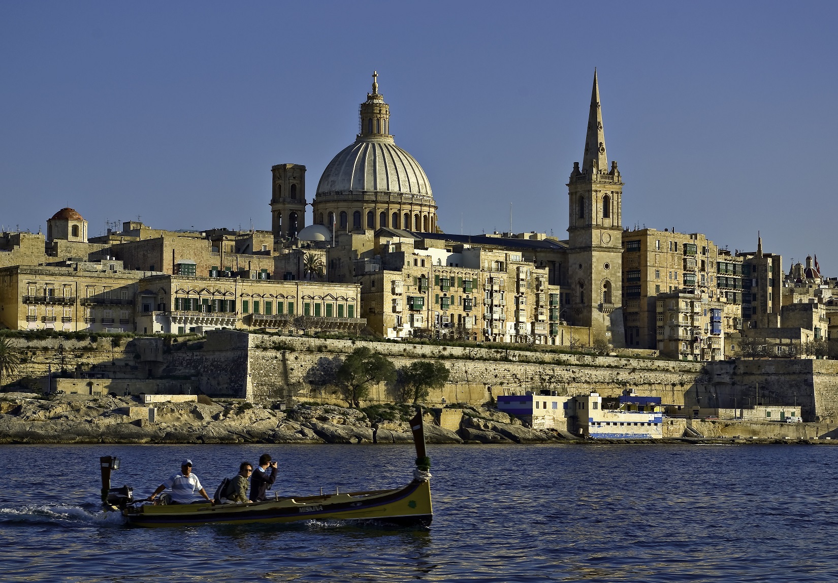 Malta - Valletta from Marsamxett Harbour 01 by Clive Vella