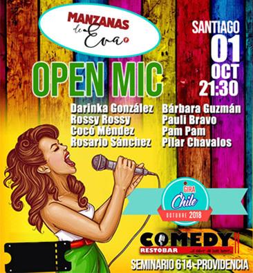 Open Mic Manzanas de Eva en Comedy Restobar