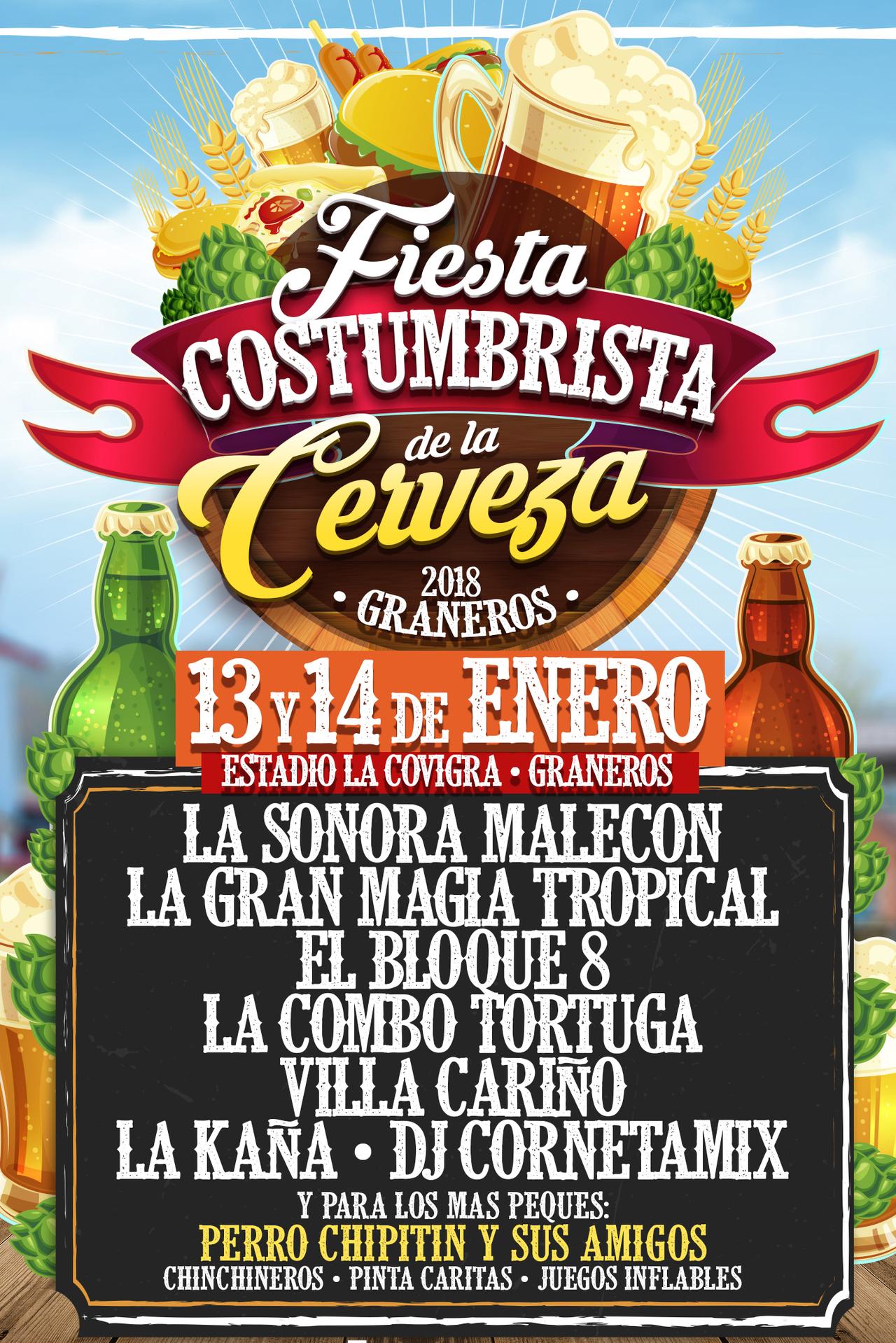 Fiesta Costumbrista de La Cerveza Graneros - Malecón, Bloque 8 y más