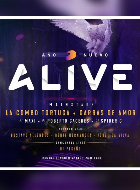 Año Nuevo Alive 2018 - Garras de Amor, Combo Tortuga y más