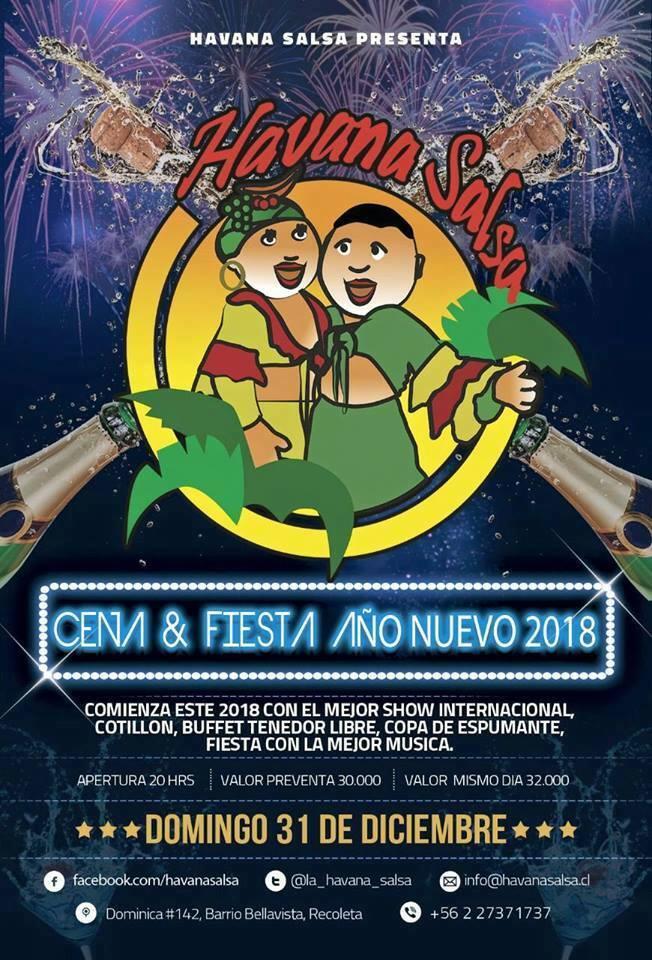 Cena y Fiesta de Año Nuevo 2018 - Havana Salsa