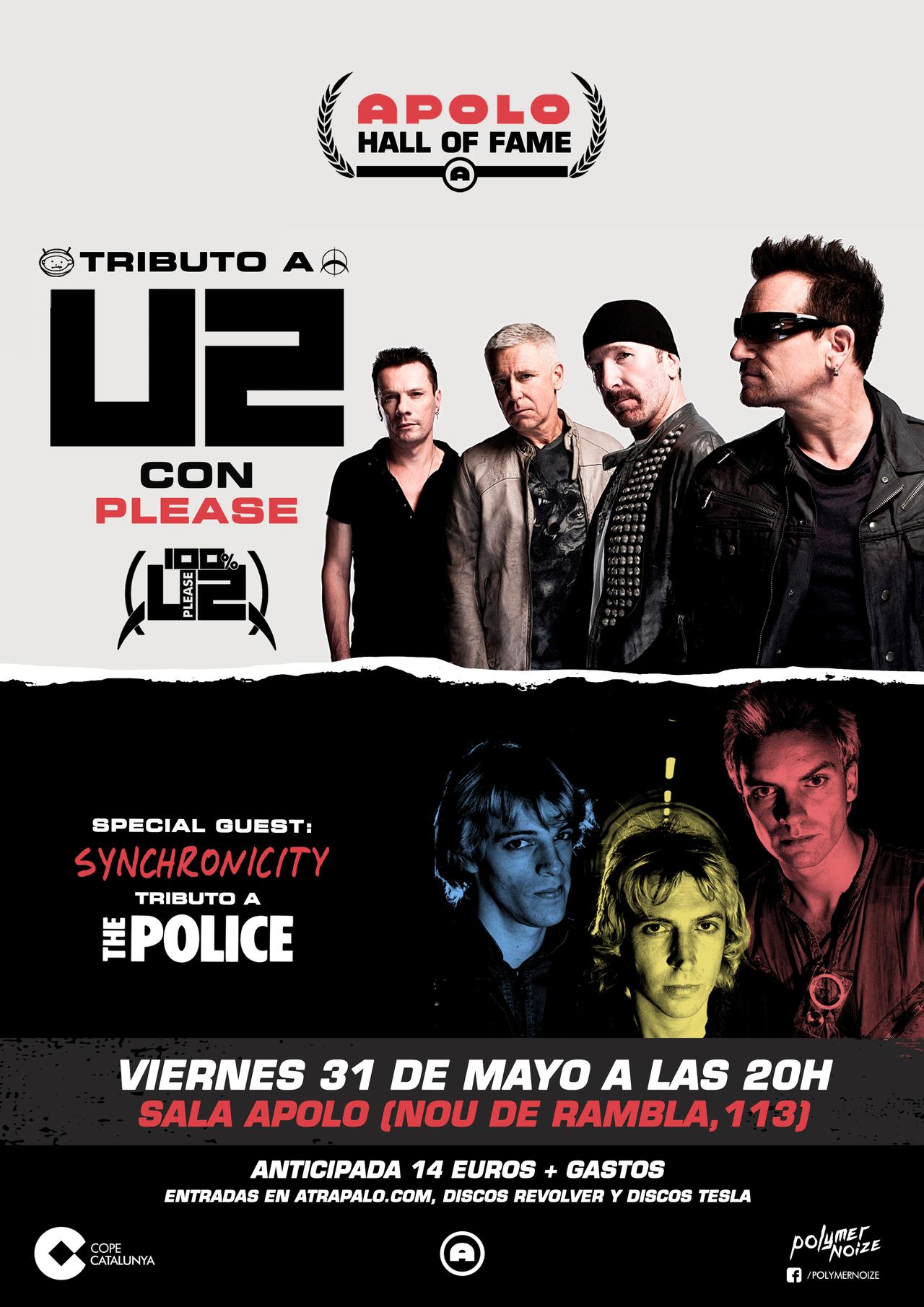 Tributos a U2 con Please y a The Police con Synchronicity