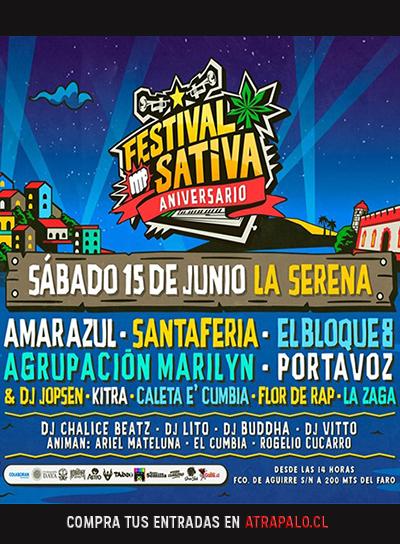 Festival Sativa La Serena - Amar Azul, Santaferia, Bloque 8 y más 