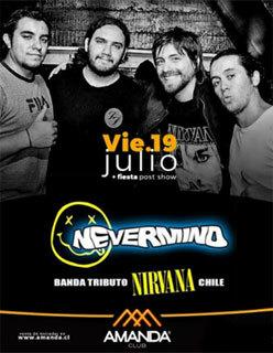 Nevermind - Tributo a Nirvana en Club Amanda