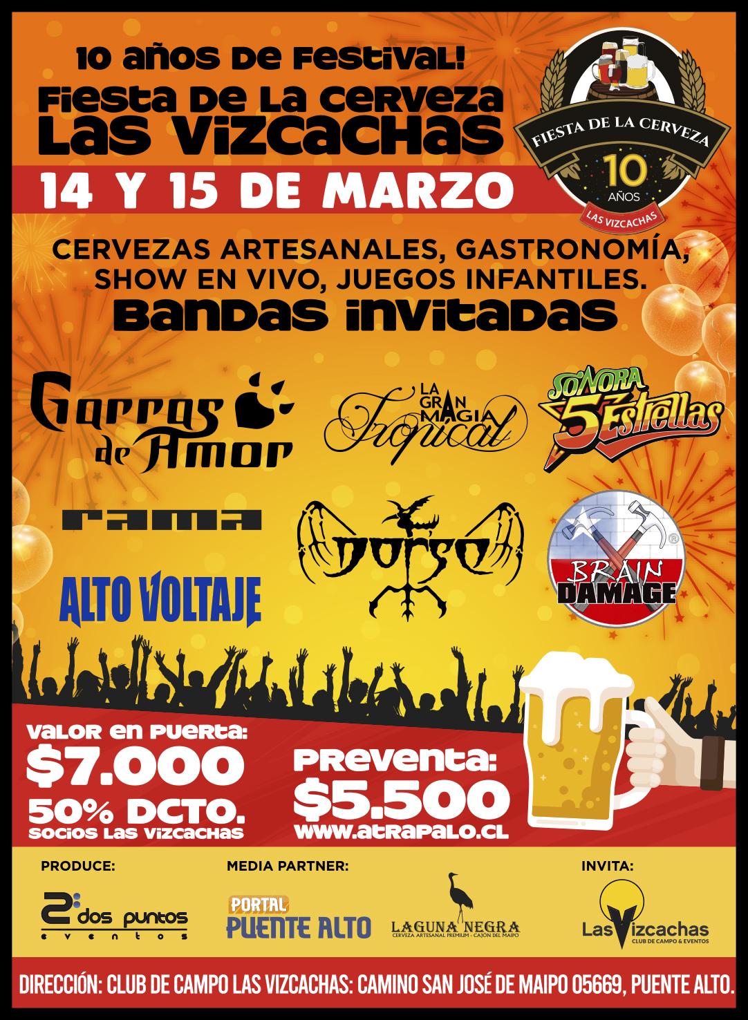X Fiesta de la Cerveza Las Vizcachas - Rock & Cumbia