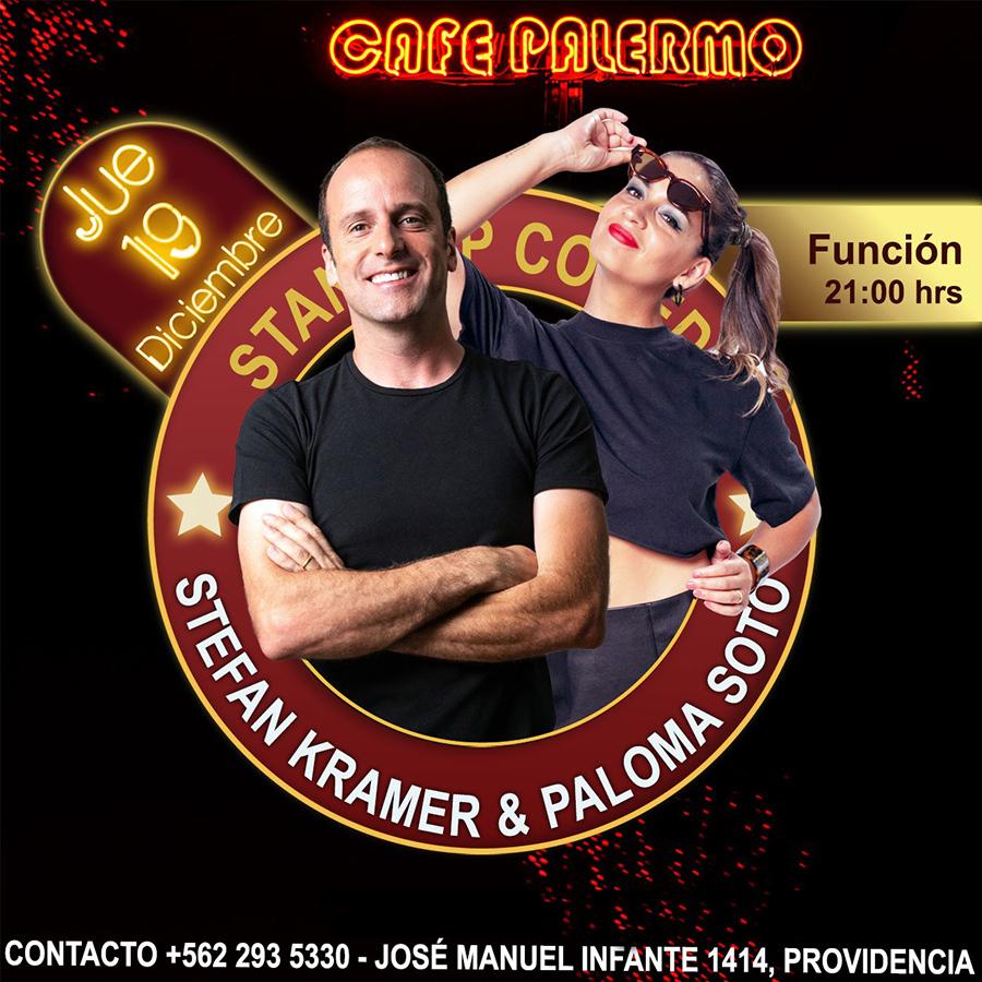 Stefan Kramer y Paloma Soto en Café Palermo