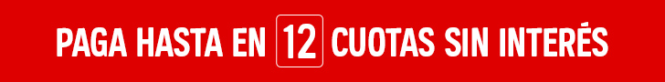 Paga hasta en 12 cuotas sin interés.
